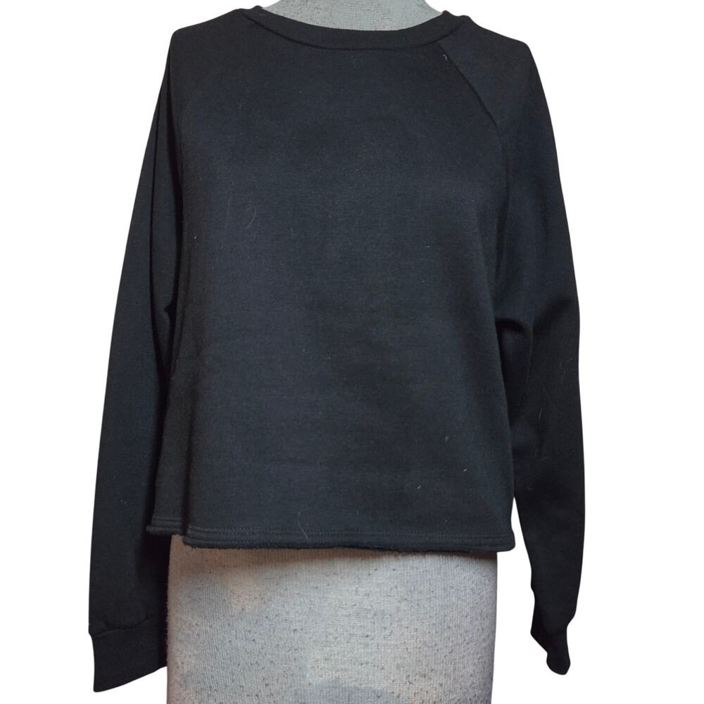 Black Cotton Blend Sweatshirt Size Small